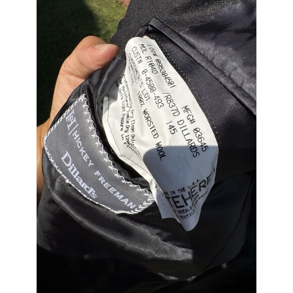 HICKEY FREEMAN Worsted Wool Bleezer Jacket Sport Coat Sz 46L UNITEHERE Union USA - Picture 3 of 8